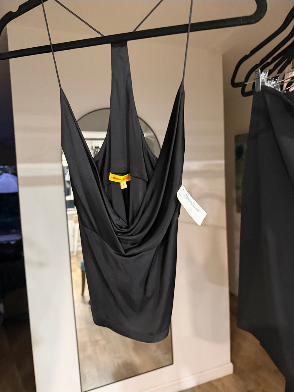 Catherine Malandrino Black Draped Cowl Camisole - Picture 3 of 11